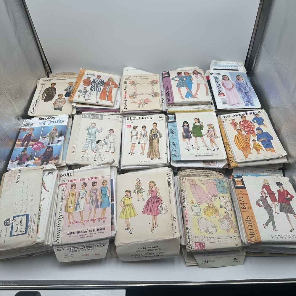 188 Vintage Sewing Patterns Simplicity McCalls Butterick Mixed Lot 1960s+